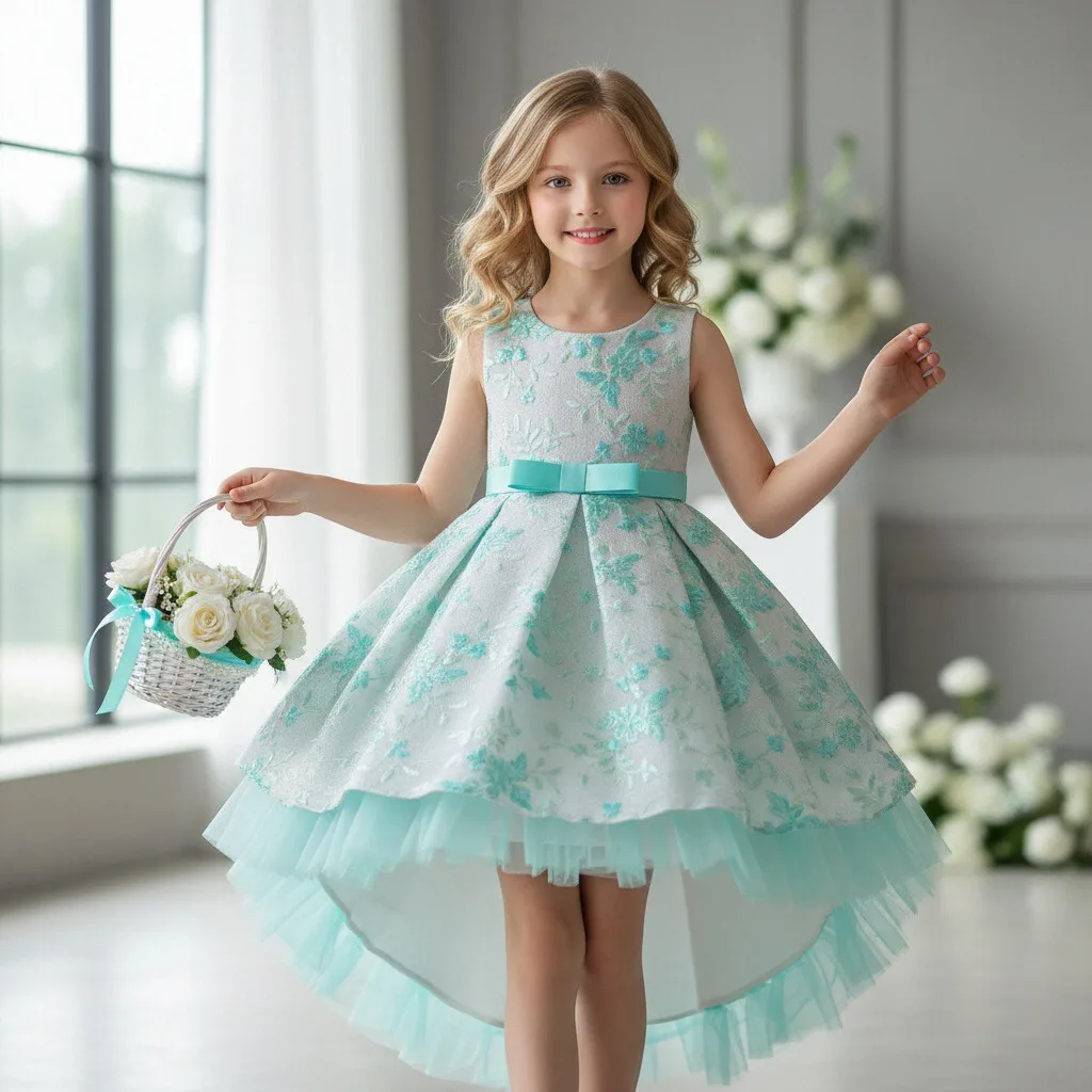 

Floral Tutu Dress for Girls Princess Costume Dress for Children Dance Performance Outfit Pageant Dress for Kids Promotional