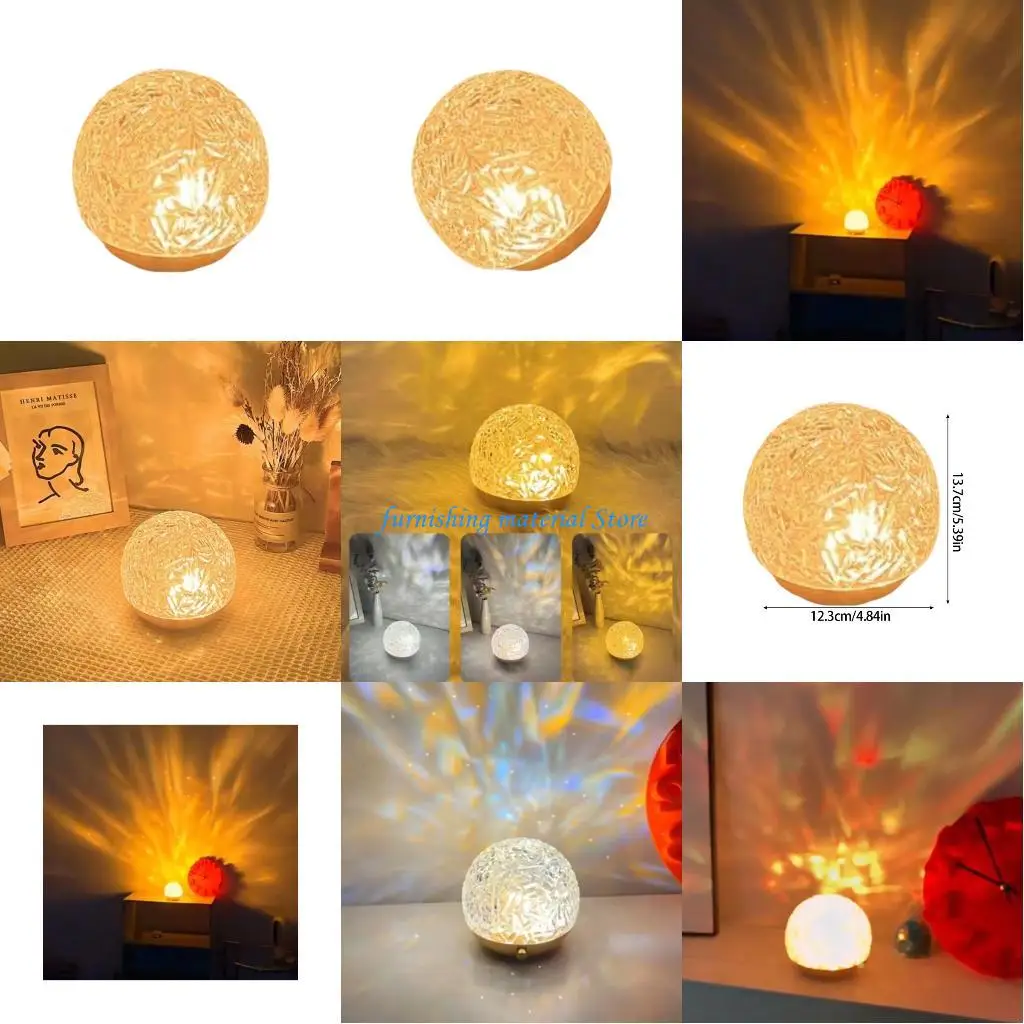 

Y5GD Проектор с рябью водой, ночник, хрустальная лампа, 3 цвета, атмосфера света