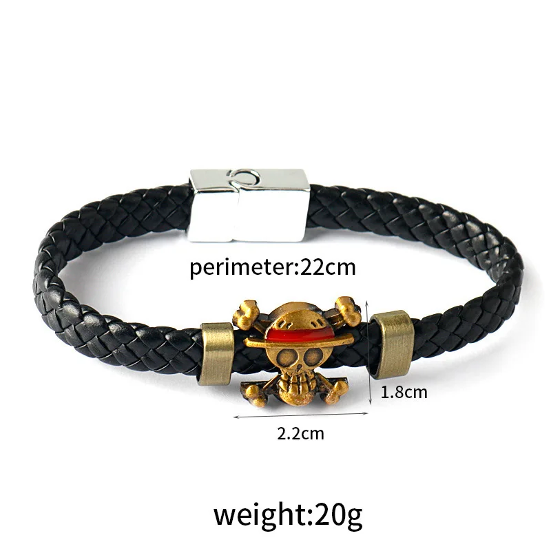 One Piece Portgas D. Ace Monkey D. Luffy Fashion Personality Bracelet Creative Multi-Layer Woven Wristband Valentine's Day Gift view 3