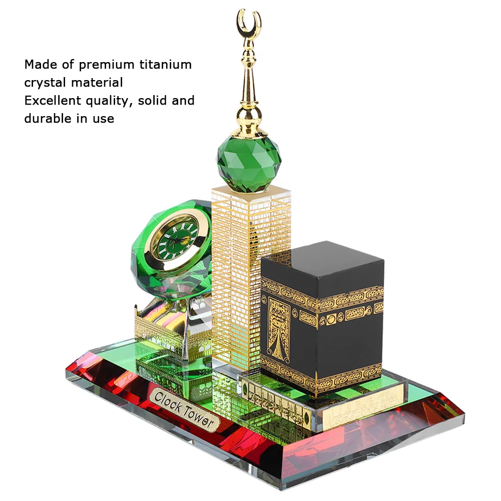 Muslim Kaaba Clock Tower Model Islamic Architecture Handicrafts Souvenirs Home Desktop Decor