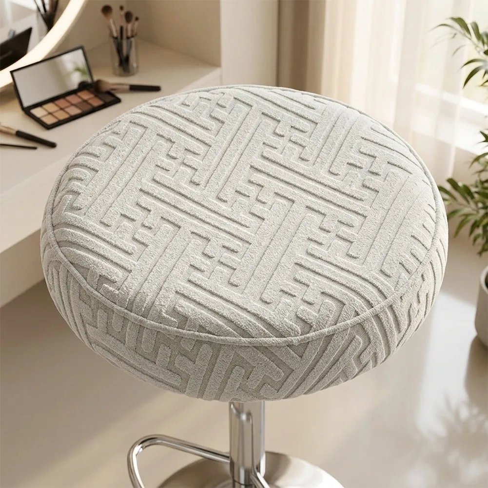 Fabric Round Seat Cover Engineered for 30 36 cm Round Chairs Supports Both Functionality and Interior Design Continuity