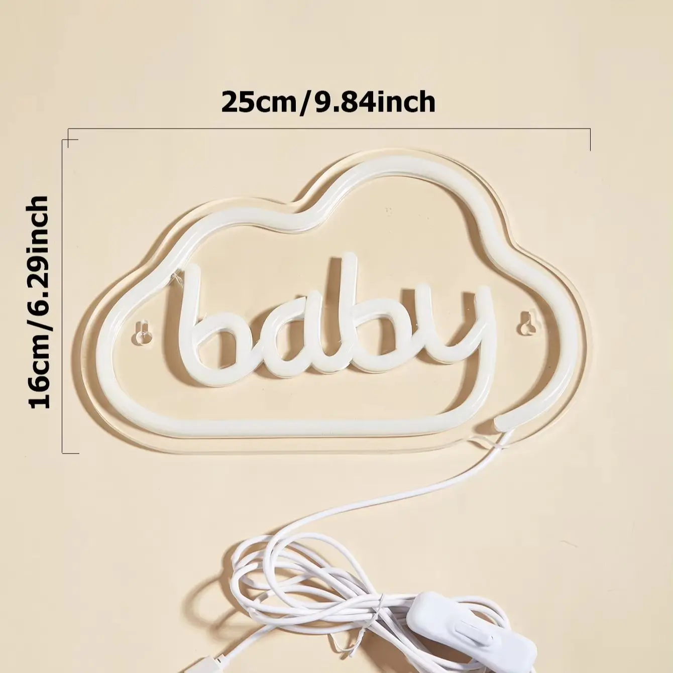 Chi-buy LED Neon baby USB Powered Neon Signs Decor Lamp Signs Birthday Gift Wall Art For Bedroom Room Bar Shop
