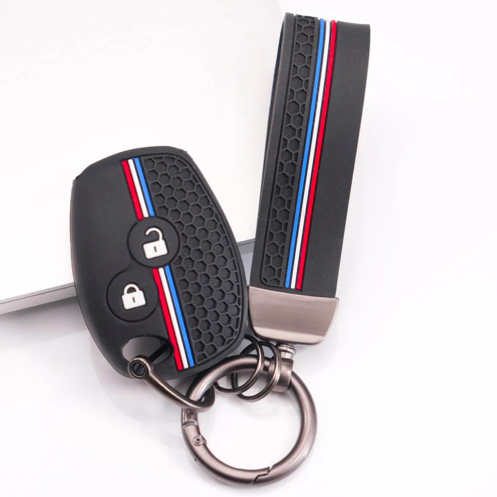 Key Fob Case With Wrist Strap For Renault Clio Megane Scenic Kangoo Captur Duster Logan Sandero Symbol Koleos Fluence Slim Fit
