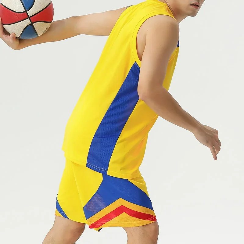 2pcs Set Men Summer Loose Fit Dry Fit Sport Tank Top Shorts Basketball Football Training Suit Outdoor Running Tracksuit PlusSize image 3