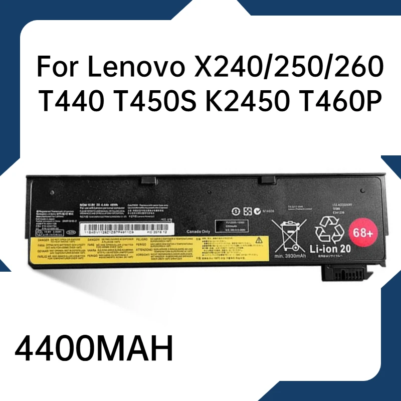 

Replacement Laptop Battery 45N1125 for Lenovo ThinkPad X240 X250 X260 T440 T450s T460p K2450 10.8V/11.1V Li-ion Battery