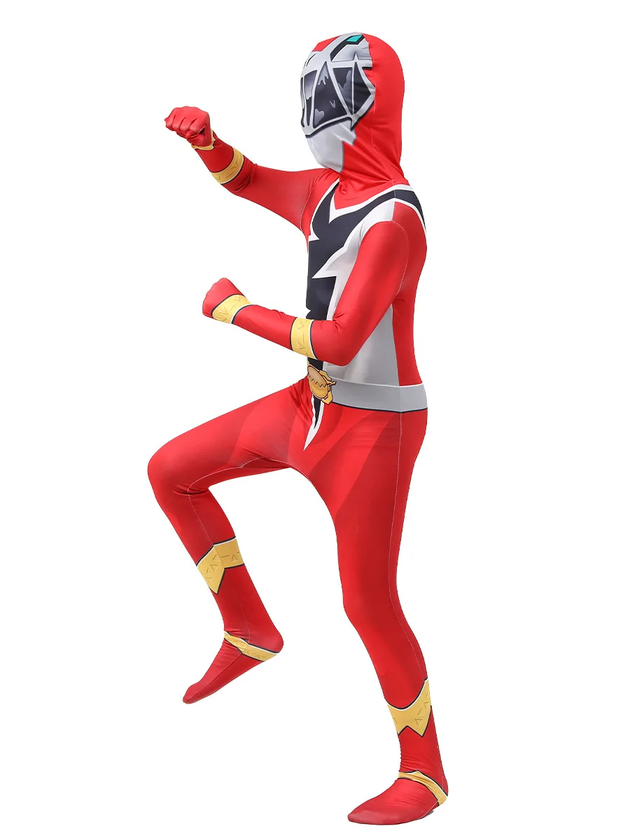 Ranger Anime Cosplay Costume Infantil, Kishiryu, Sentai, Ryusoulger, Macacão, Festa de Halloween, Roupas de RPG, Adulto extravagante e infantil