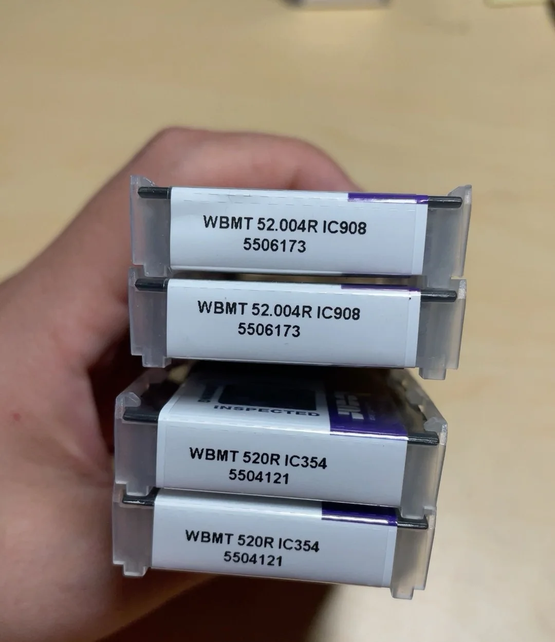 

Hard alloy cutting blades WBMT060101L IC908