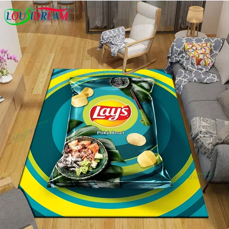 

Colorful Fashion 3D L-Lays Logo Printed Carpet Outdoor Rug Area Rug Non-slip Carpet Bedroom Decor Carpet for Room Gift