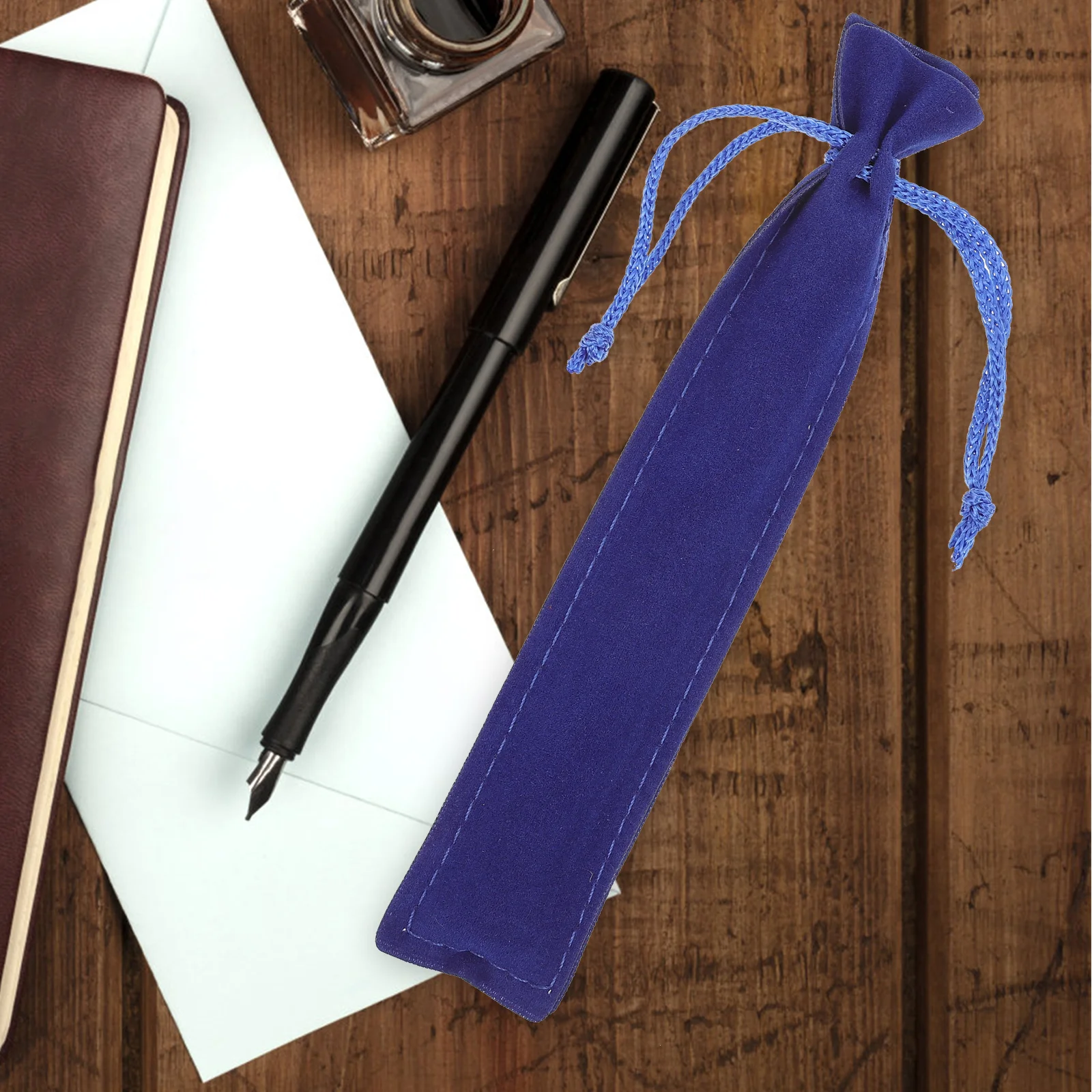 25 قطعة حقيبة تخزين القلم الفانيلا حقيبة برباط للمنزل مكتب المدرسة القرطاسية عيد ميلاد الذكرى عيد الميلاد هدية عيد الآباء #3