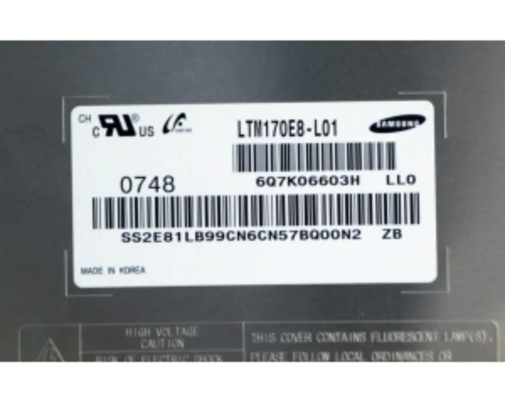 Original LTM170E8-L01 17" 1280*1024 LCD Display Screen Panel