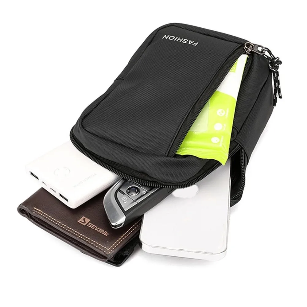 Casual Crossbody Oxford Chest Bags Diagonal Mini Small Backpack Messenger Square Solid Color Men's Shoulder Bag Male