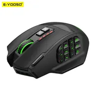 E-YOOSO-ratón inalámbrico para juegos, periférico óptico programable con 16 botones, RGB, USB 2,4G, 16000 DPI, para ordenador, PC y portátil, X-33
