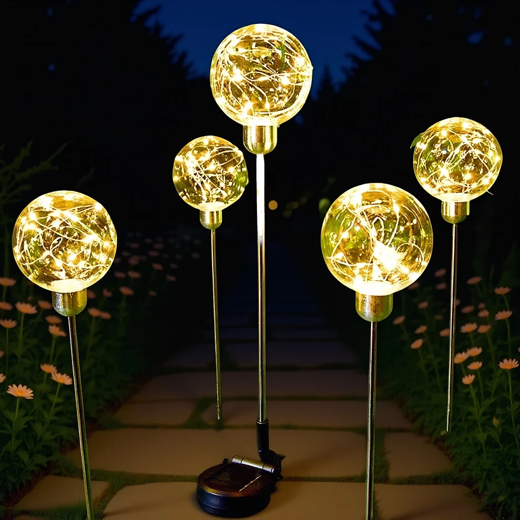 ​ ​ أضواء قصب الهندباء الشمسية - IP65 مقاومة للماء في الحديقة الخارجية وديكور الزفاف ​ ​