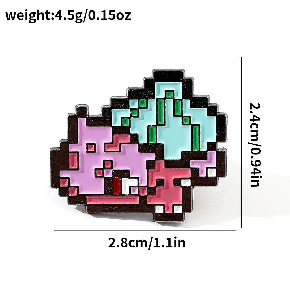 3 Pcs Special Cartoon Brooch Cute Pixel Bulbasaur Charmander Enamel Pin Metal Badge Jewelry Clothing Backpack Accessories Gifts view 5