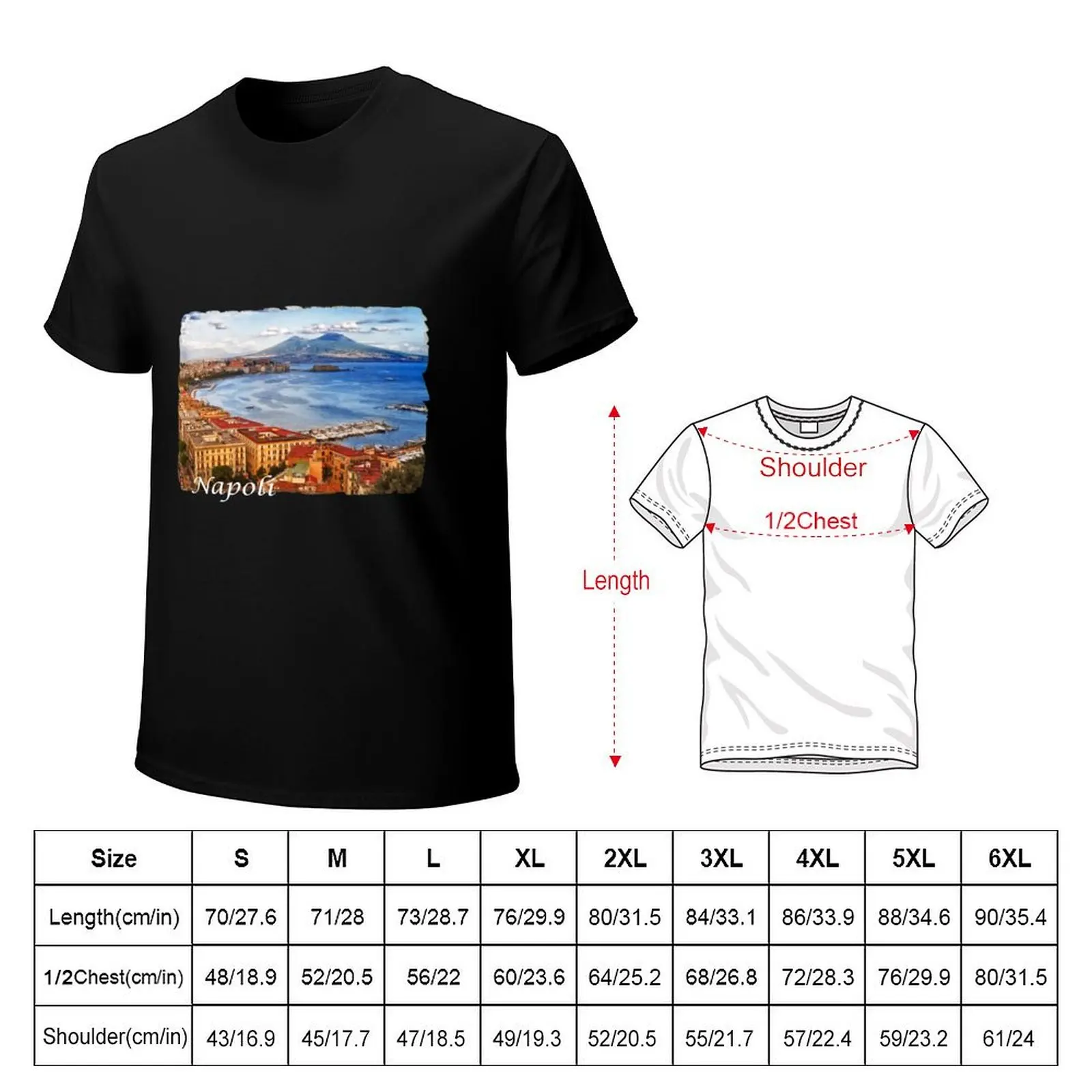 The gulf of Naples. Photograph T-Shirt Classic Graphic Short Sleeve Top
