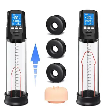 전기 페니스 펌프 페니스 확대 확장 펌프 페니스 트레이너 남성 자위대 컵 딕 펌프 남성용 섹스 토이 18 + Masturbator