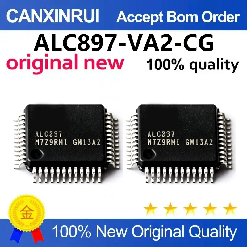 （5pcs-10pcs）New ALC897-VA2-CG Package LQFP48 Sound Card IC Chip High Definition Audio Controller IC