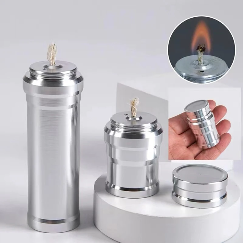 Mini lámpara de Alcohol portátil de aleación de aluminio, equipo de laboratorio, estufa de líquido de calefacción, iluminación para el hogar, jardín al aire libre, Camping