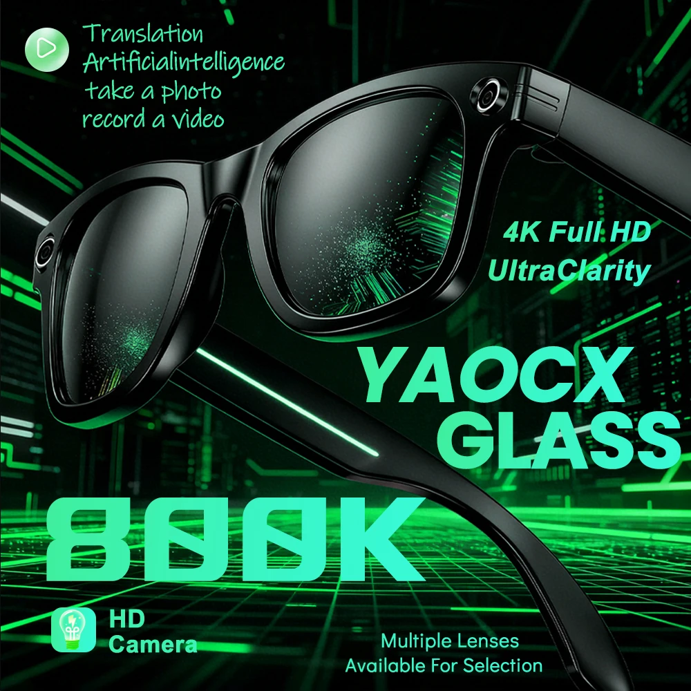 

2026 New AI Camera Smart Glasses 800W Men Color-Changing Translation Glasses Waterproof Photo Video Recording Smart Sunglasses