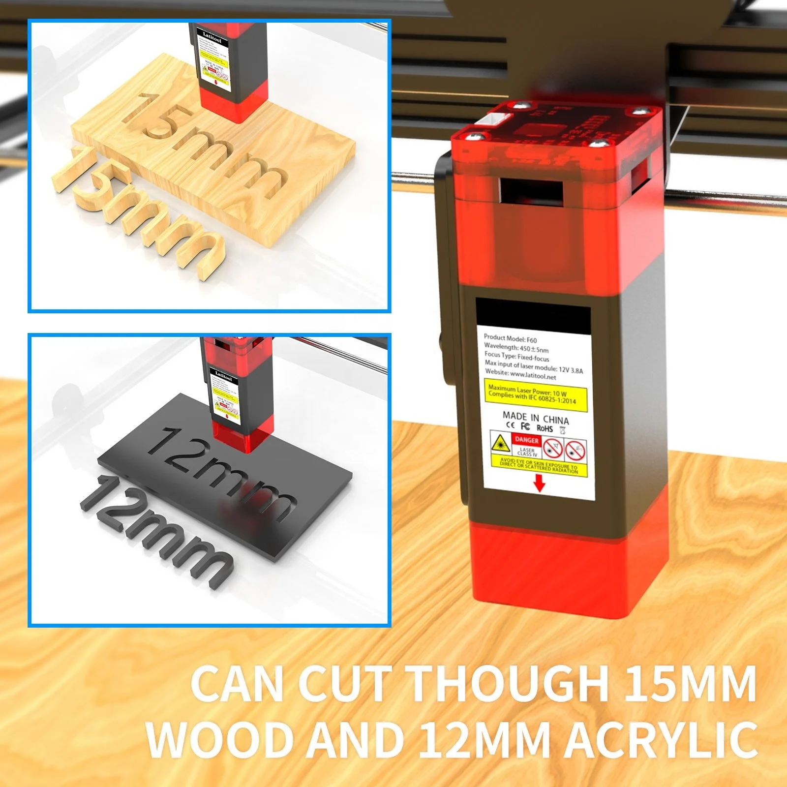 BlueTimes 410x400mm منطقة العمل مع مساعدة الهواء لتقوم بها بنفسك 5 واط 10 واط ديود آلة الحفر بالليزر للخشب #5