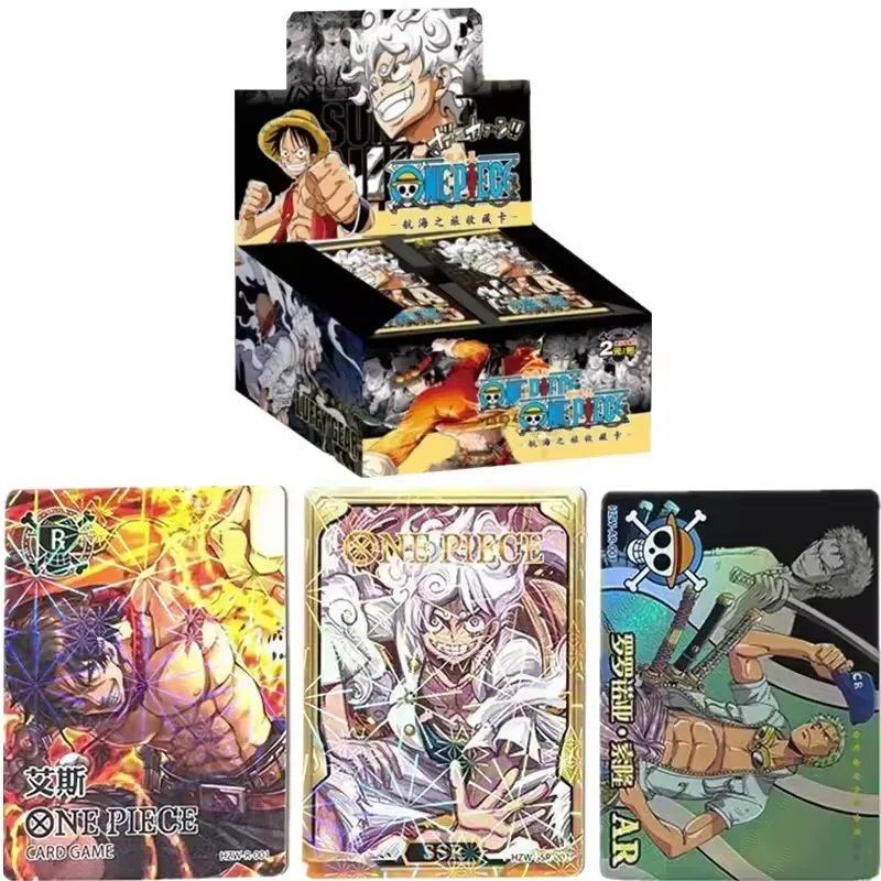 Caja de Cartas Coleccionables de Anime One Piece, Varias Series, Luffy, Zoro, Cartas Holográficas Raras, TCG CCG