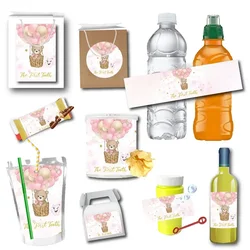 First Tooth Party Kit, Custom Teddy Bear Stickers for Water Bottle, Juice Pouch, Gable Box, Chip Snack Bag Festival Party Decor