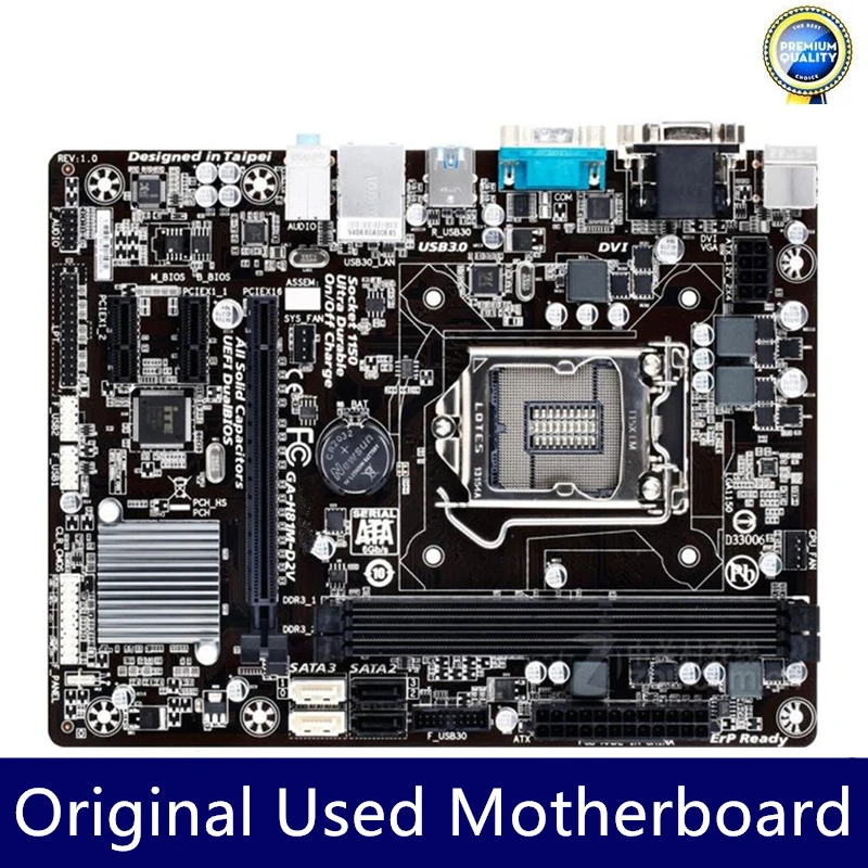 

Б/у GA-H81M-D2V H81M-D2V оригинальная материнская плата с разъемом LGA 1150 DDR3 16 ГБ i7 i5 i3 H81 SATA III USB3.0 для настольных ПК
