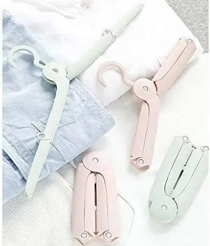 Folding Clothes Hangers Travel Clothes Hanger Portable Folding Clothes Hangers and Save Space for Both Family and Travel Use