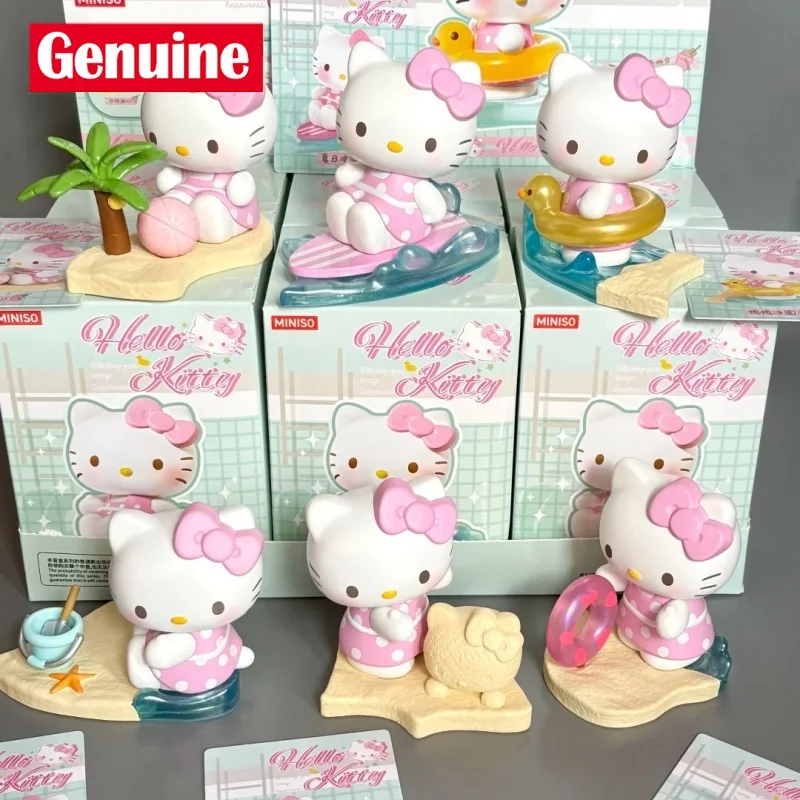 

Подлинная праздничная серия Hellokitty Heart-Stirring, слепая коробка, милая кукла, загадочная коробка, аниме-фигурка, коллекция украшений, подарок для детей