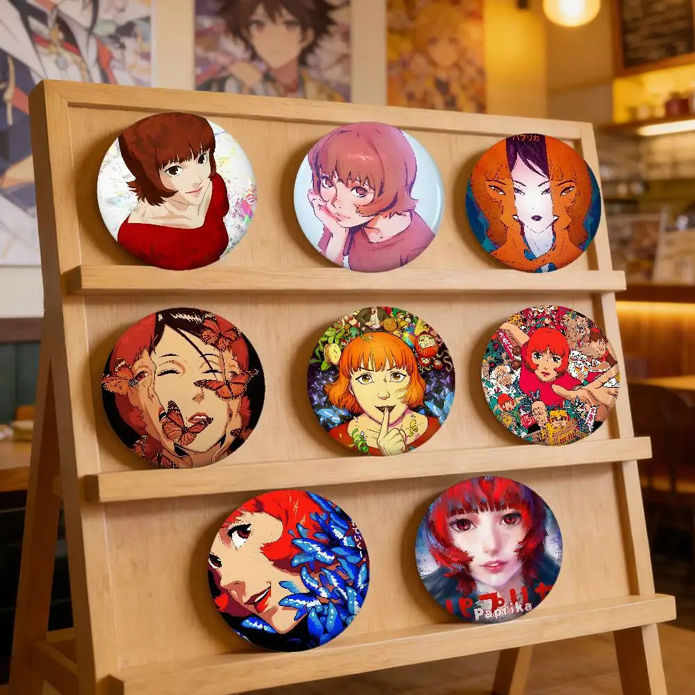 Movie P-Paprika Badges Peripheral Lapel Pins Tinplate Round Brooch For Shoulder Bag Accessories Souvenir Gifts