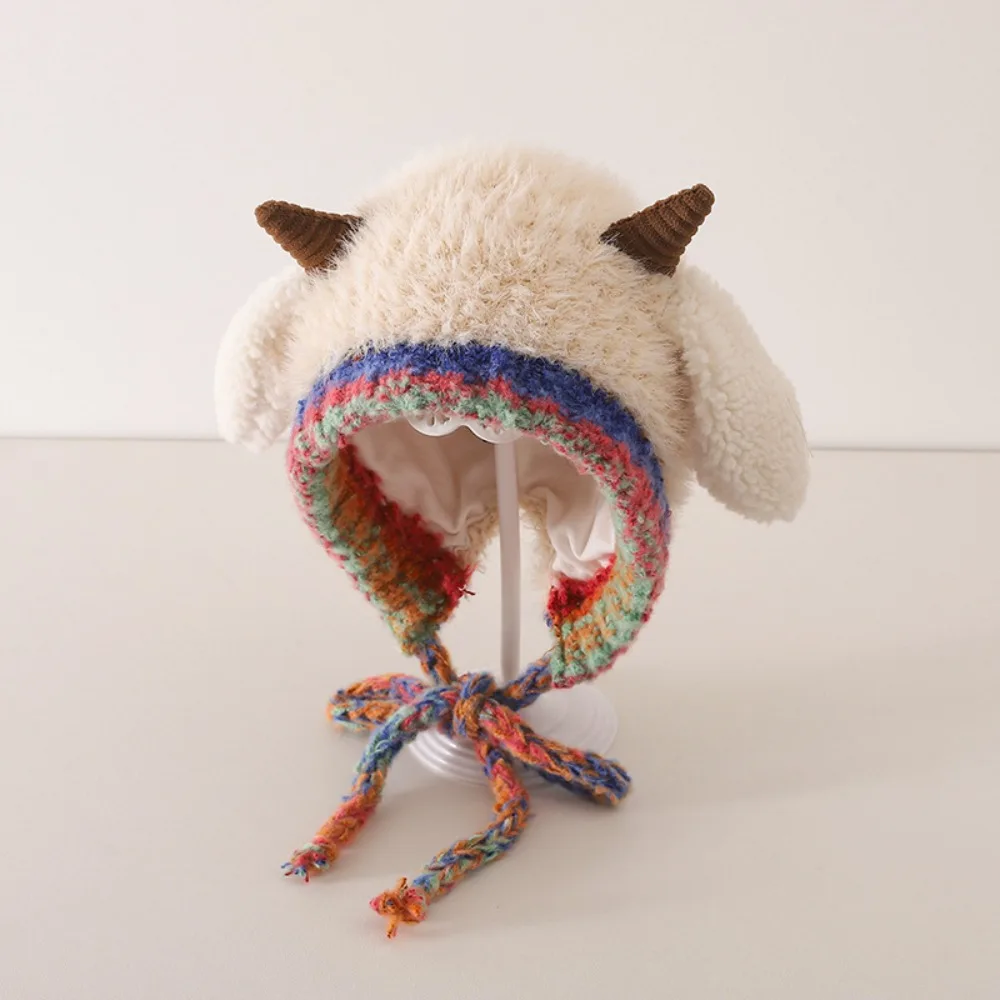 

Versatile Cartoon Winter Hat Adjustable Warm Warm Lamb Fleece Cap Ear Protection Cap Winter