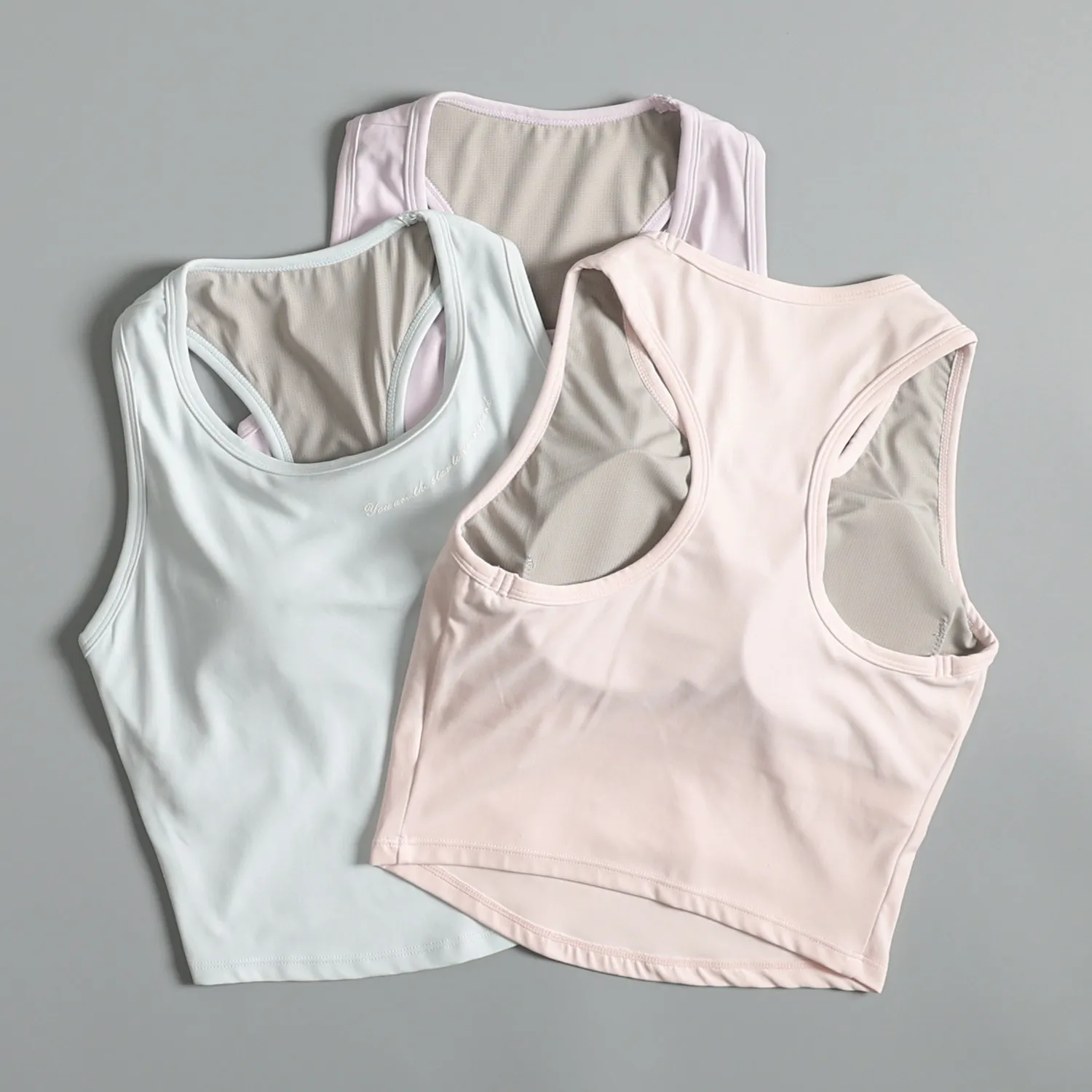 All-in-one sports bra for women to cover secondary breasts yoga fitness quick-drying underwear beautiful back running