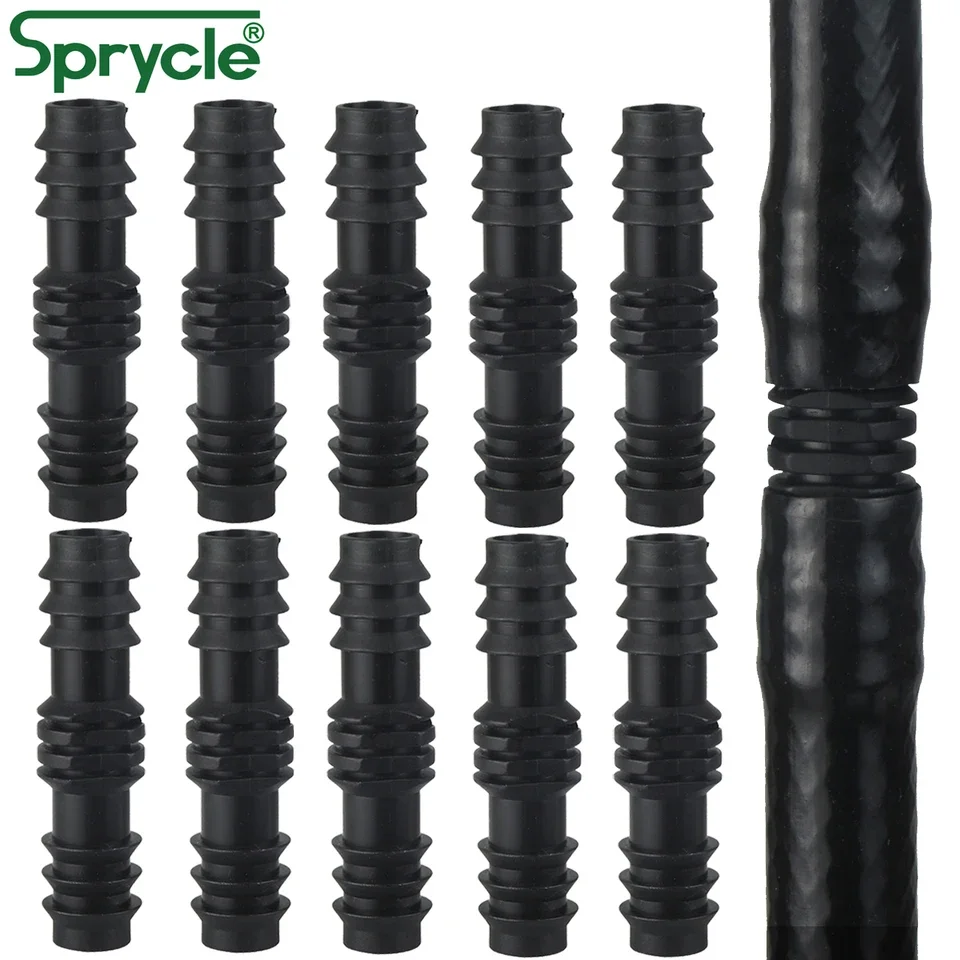 10 Pcs Straight Barb Coupling for 16 mm PE PVC Tubing Irrigation System Quick Connect Fitting Garden Water Hose Repair Adapter C