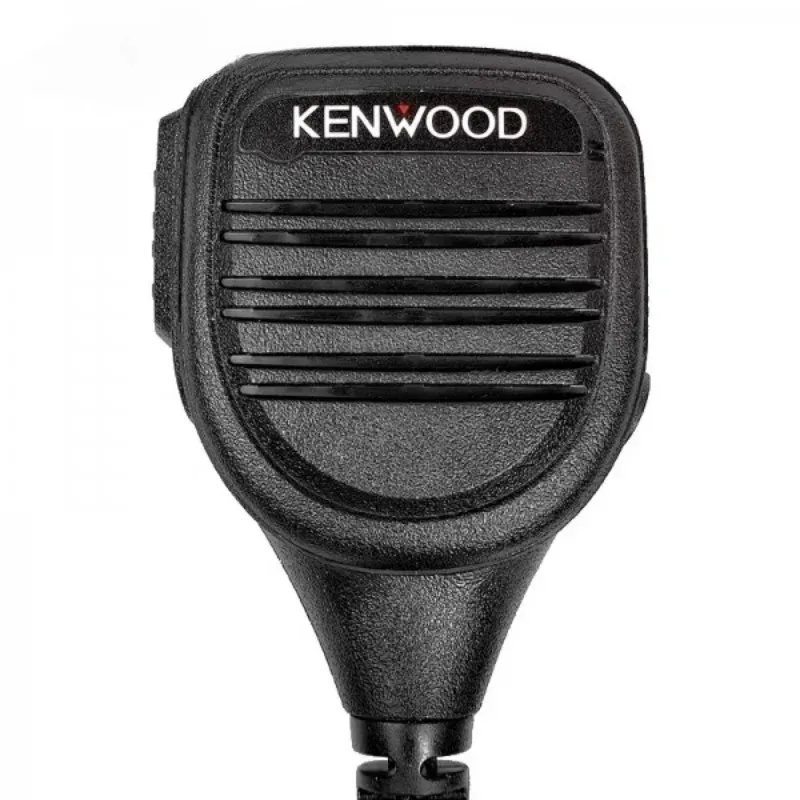 PMN4013A Handheld Speaker 2-Pin PTT Mic Microphone K-plug Speaker with 3.5mm Earphone Jack for Kenwood Walkie Talkie Accessories