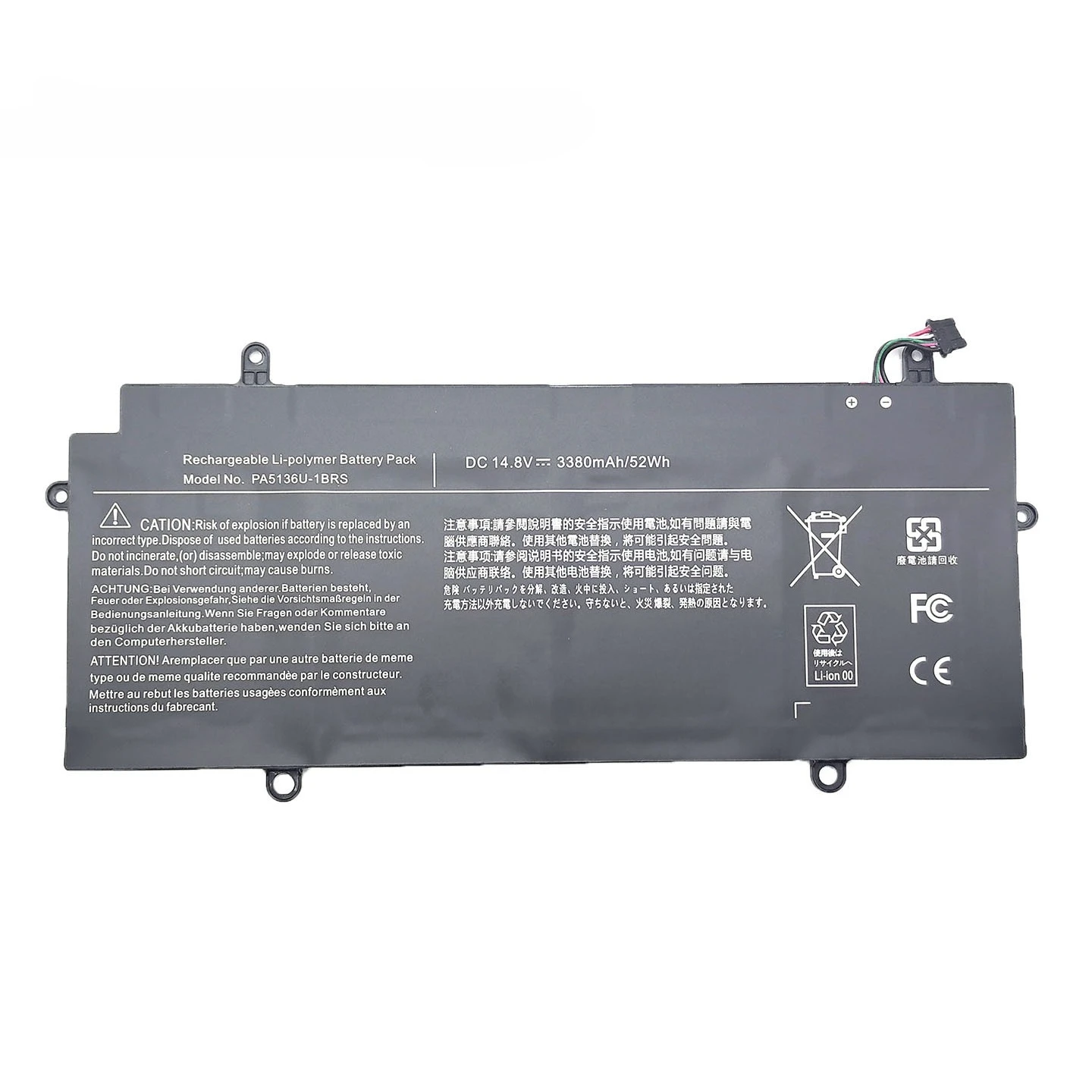 PA5136U-1BRS 3380mAh Laptop Battery for Toshiba Portege Z30-A1301 Z30-B K10M Z30-C PA5136U Z30 Z30-A Z30-AK04S 14.8V Batteries