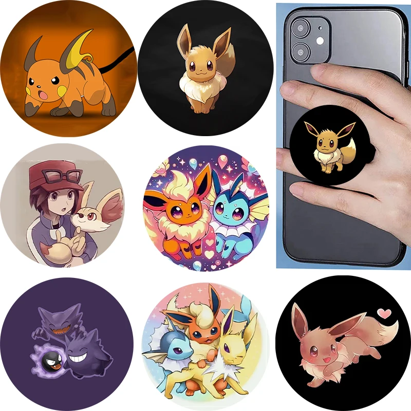 

Mobile Phone Holder P-Pokemons Phone Socket Circular Holder Smart Phone Holder Extended Mobile Accessories Support For iPhone