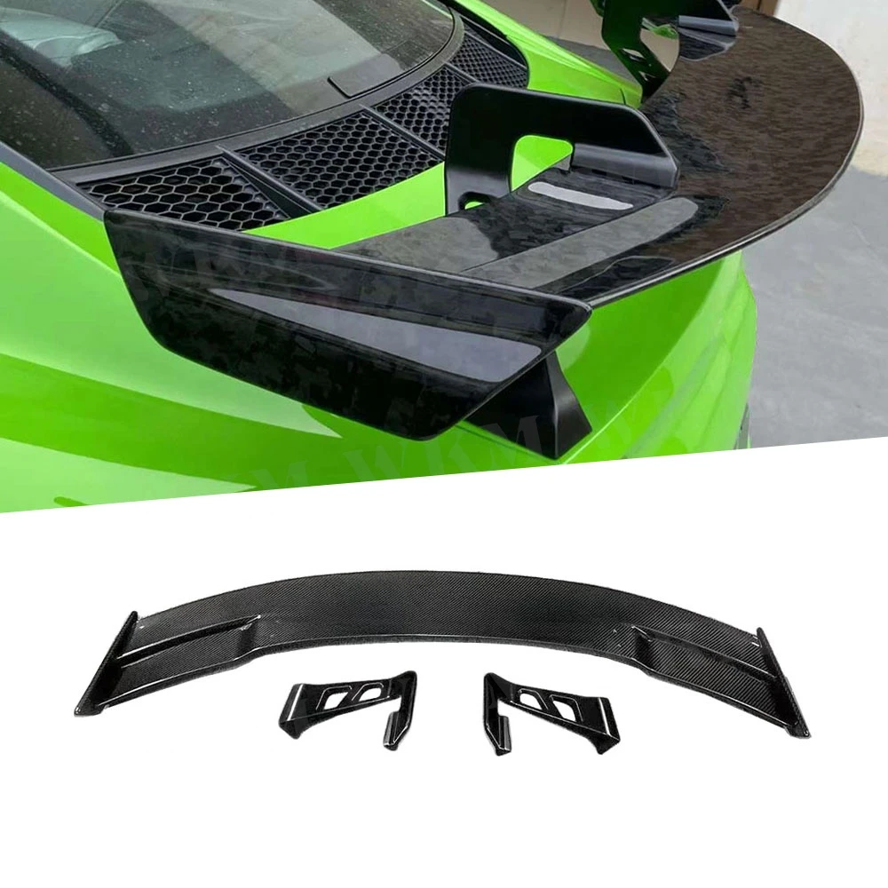 

Dry Carbon Fiber Rear Roof Lip Spoiler Trunk Boot Wing for Audi R8 2013-2022 FRP Rear Boot Spoiler + Bracket Car Styling