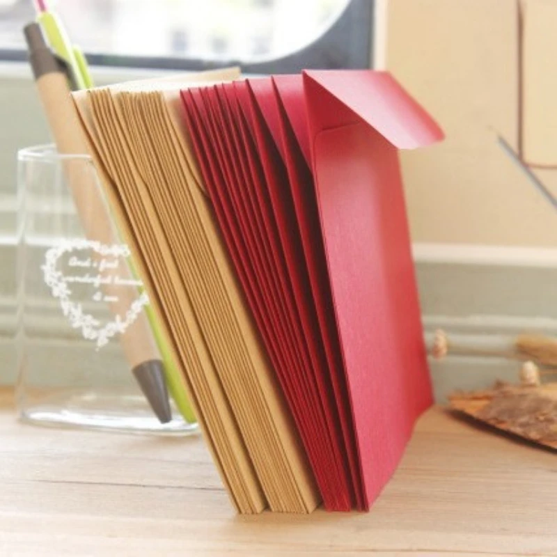 Sobres de papel Kraft de tamaño C6, sobres artesanales para tarjetas de felicitación e invitaciones, 16x11cm, 10 unids/lote por paquete