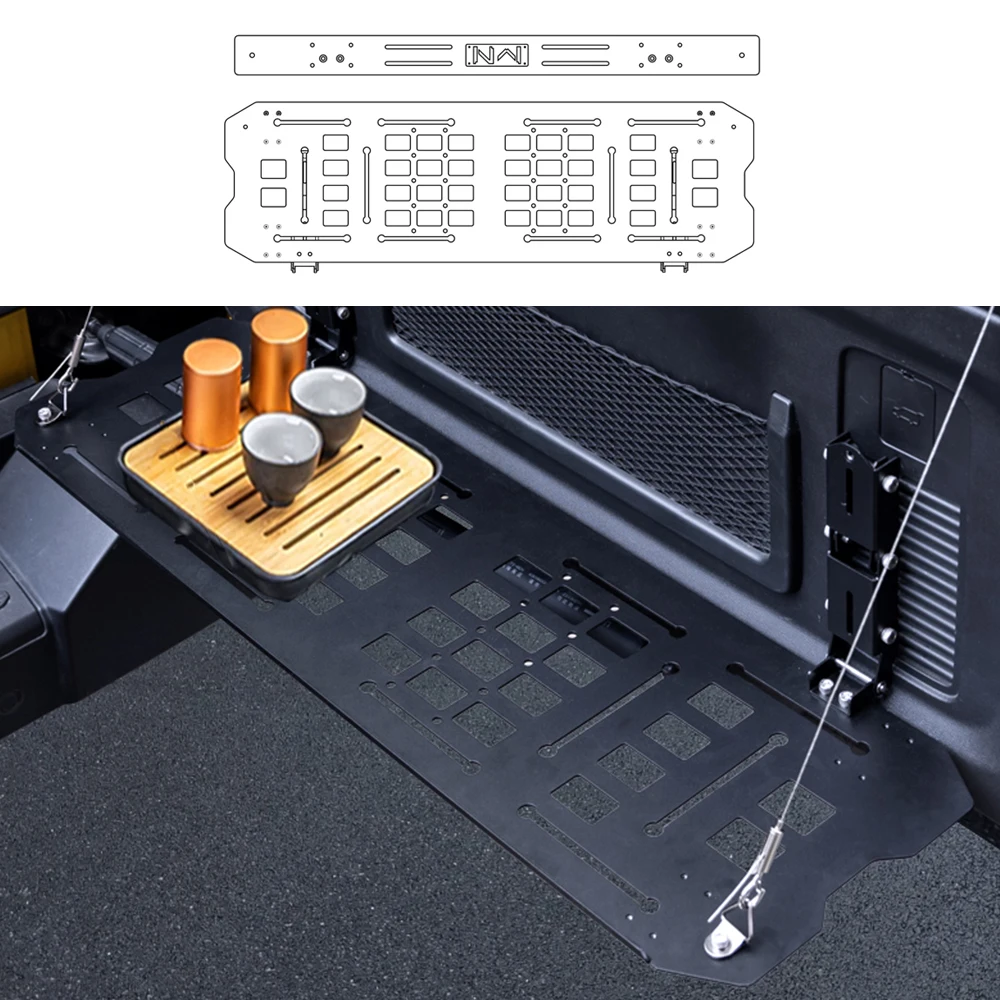 

For Great Wall WEY TANK 300 Tailgate Storage Rack Foldable Trunk Storage Rack Outdoor Camping Expansion Modification Metal Parts