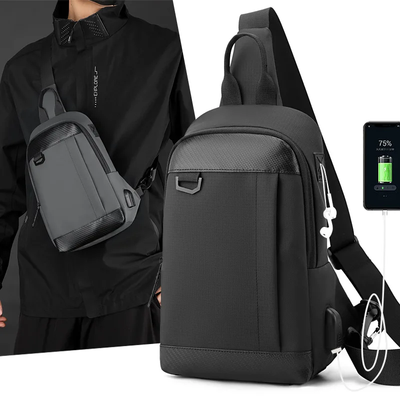 

Fashion Premium Quality Men's Casual Chest Bag Multifunctional Waterproof Cycling Sports Shoulder Crossbody mini Bag Backpack