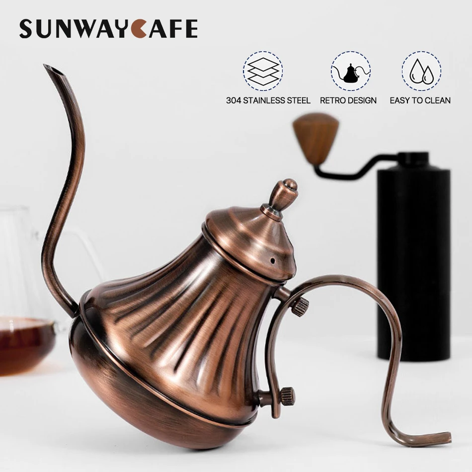 

Gooseneck Pour Over Coffee Kettle 420ml/650ml Stainless Steel Coffee Pour Narrow Long Spout Hand Drip Kettle Coffee Accessories