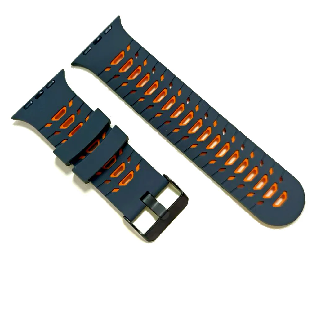 Silicone Straps For Apple Watch Band Ultra 49mm 46mm 45mm 44mm 42mm Bracelet For IWatch Series 10 SE 9 8 7 6 5 Ultra 2 Wristband