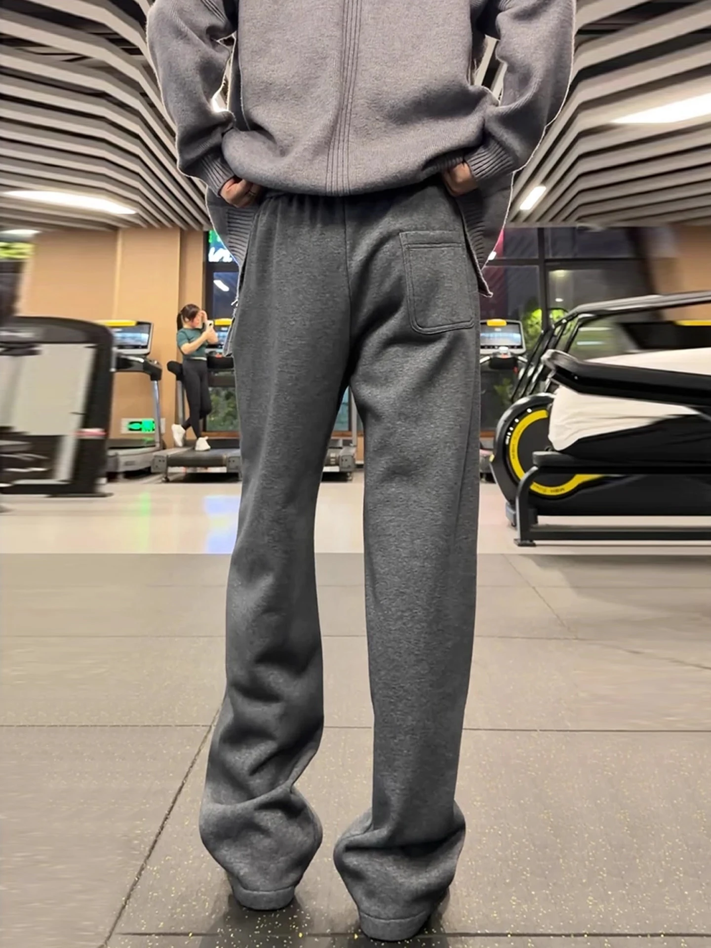 

Мужские спортивные брюки Deep Ey Thiened Fitn, прямые, повседневные, с подкладкой, свободного кроя, в американском стиле, с эффектом «эффект ножа»