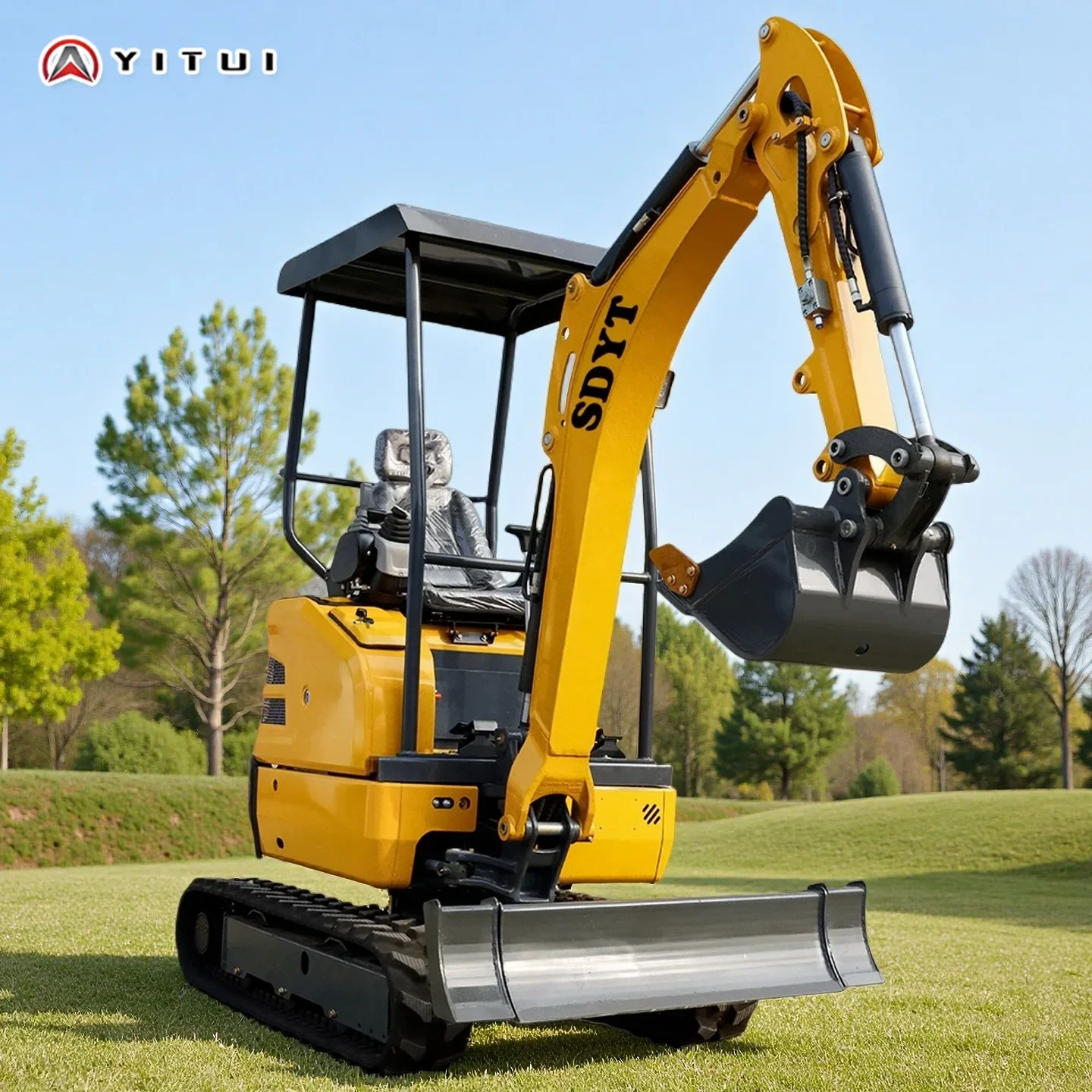Simple Operation Small 1.5 Ton Excavator EPA EURO5 Engine Customized Mini Digger Small Closed Cab Excavator