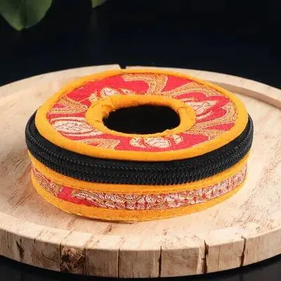 

Meditation Bell Protector Handmade Nepal Style Polyester Storage Bag For Tingsha Cymbals Bell Case Pouch Instrument