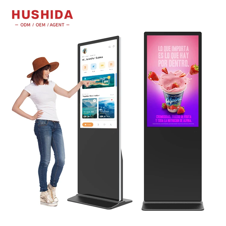 43 50 55 65 Inch Custom Design Advertising Standee Screens Kiosk Advertising Display for Advertising