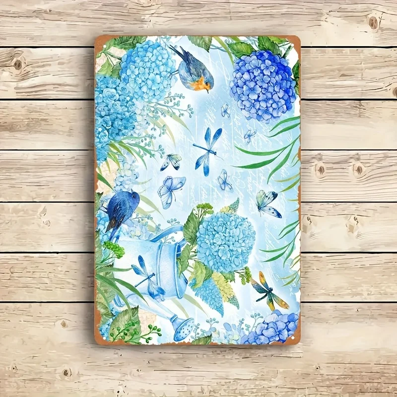 1pc tin painting, HYDRANGEA GARDEN - Rice Paper for Decoupage Size A4 - Floral Rice Paper, Vibrant Wall Decor for Home, Bedroo