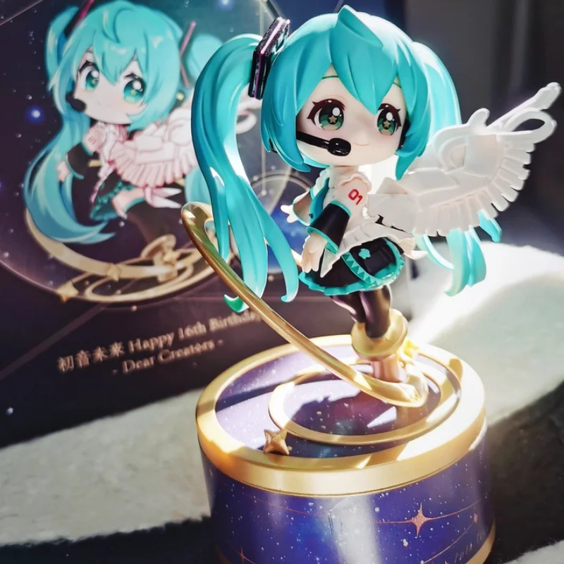

2025 Qingcang Hatsune Miku16th Anniversary Q-Version Action Figures Anime Ambitus Model Cartoon Decor Ornaments Birthday Gift