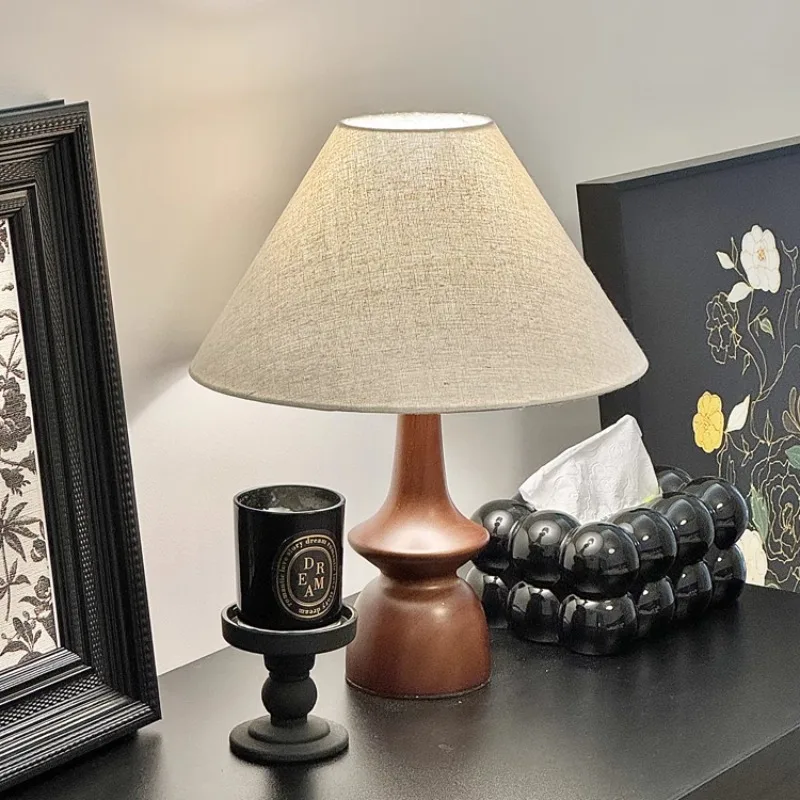 Japanese Classical Cloth Art Lampshade Solid Wood Floor Lamp LED Living Room Bed-chamber Homestay Study Tea House Standing Light