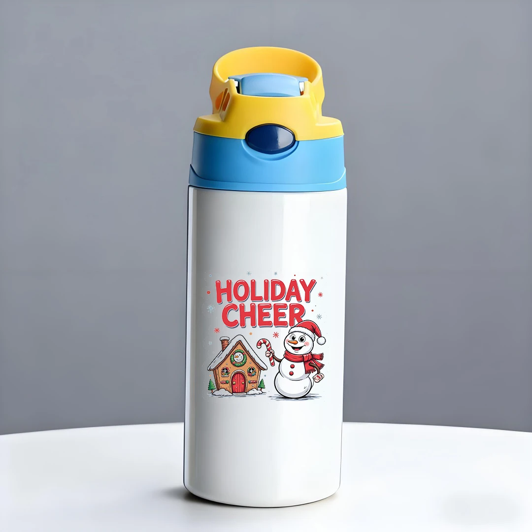 แก้วเก็บความร้อนสแตนเลส 304 ลายการ์ตูนตุ๊กตาหิมะคริสต์มาส แก้วหลอดดูดสำหรับเด็ก ของขวัญคริสต์มาส อุปกรณ์จำเป็นสำหรับฤดูหนาว อุ่นสบาย